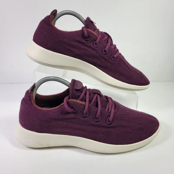 Allbirds Men's Burgundy Superfine Merino Wool Runner Shoes Sz 9 - Picture 5 of 9